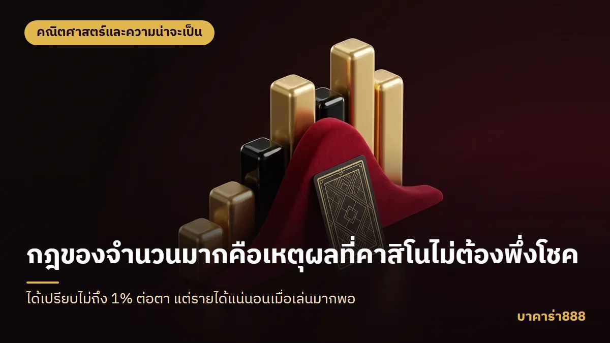 ภาพประกอบบทความ กฎของจำนวนมากคือเหตุผลที่คาสิโนไม่ต้องพึ่งโชค