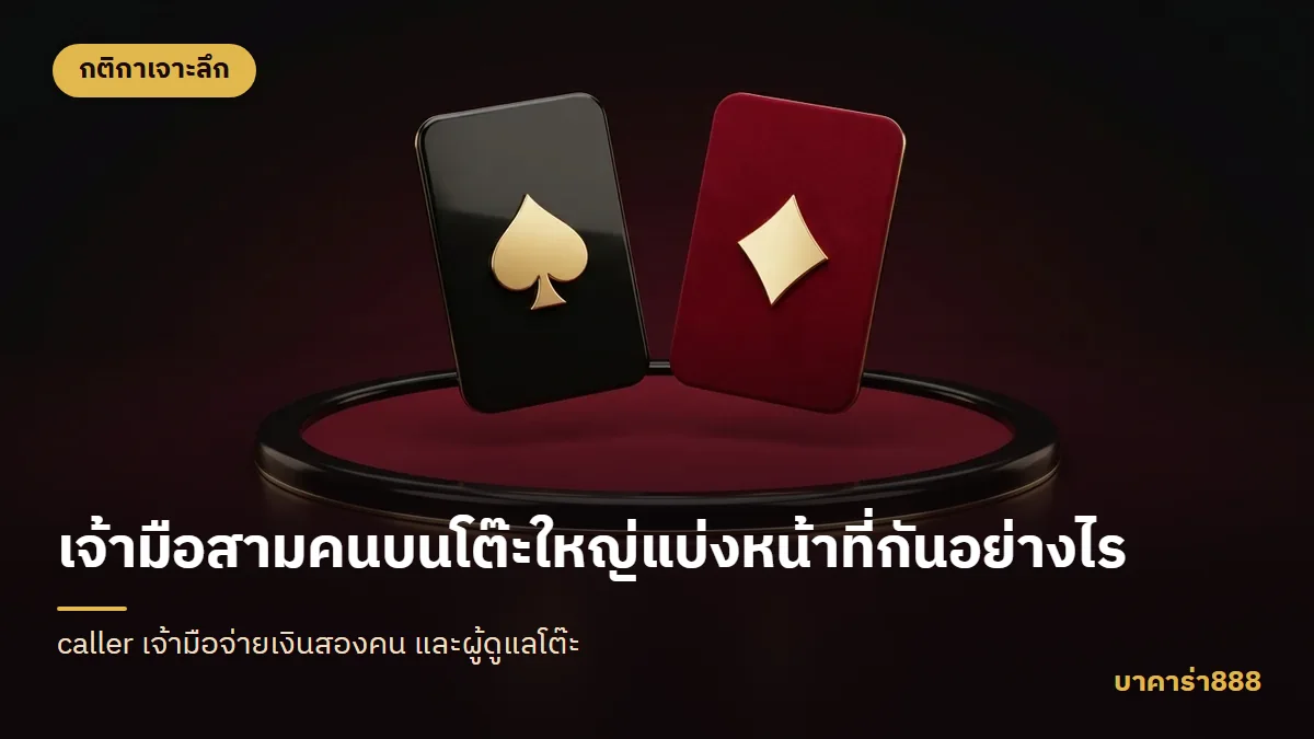 ภาพประกอบบทความ เจ้ามือสามคนบนโต๊ะใหญ่แบ่งหน้าที่กันอย่างไร