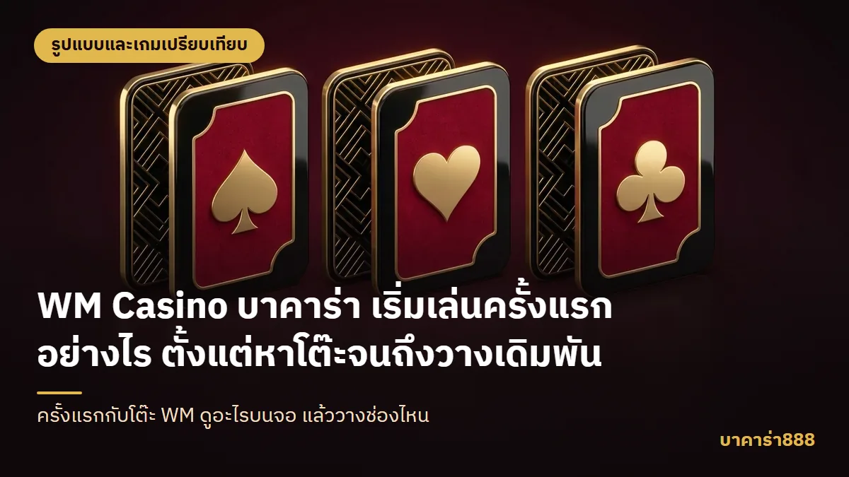 ภาพประกอบบทความ WM Casino บาคาร่า เริ่มเล่นครั้งแรกอย่างไร ตั้งแต่หาโต๊ะจนถึงวางเดิมพัน