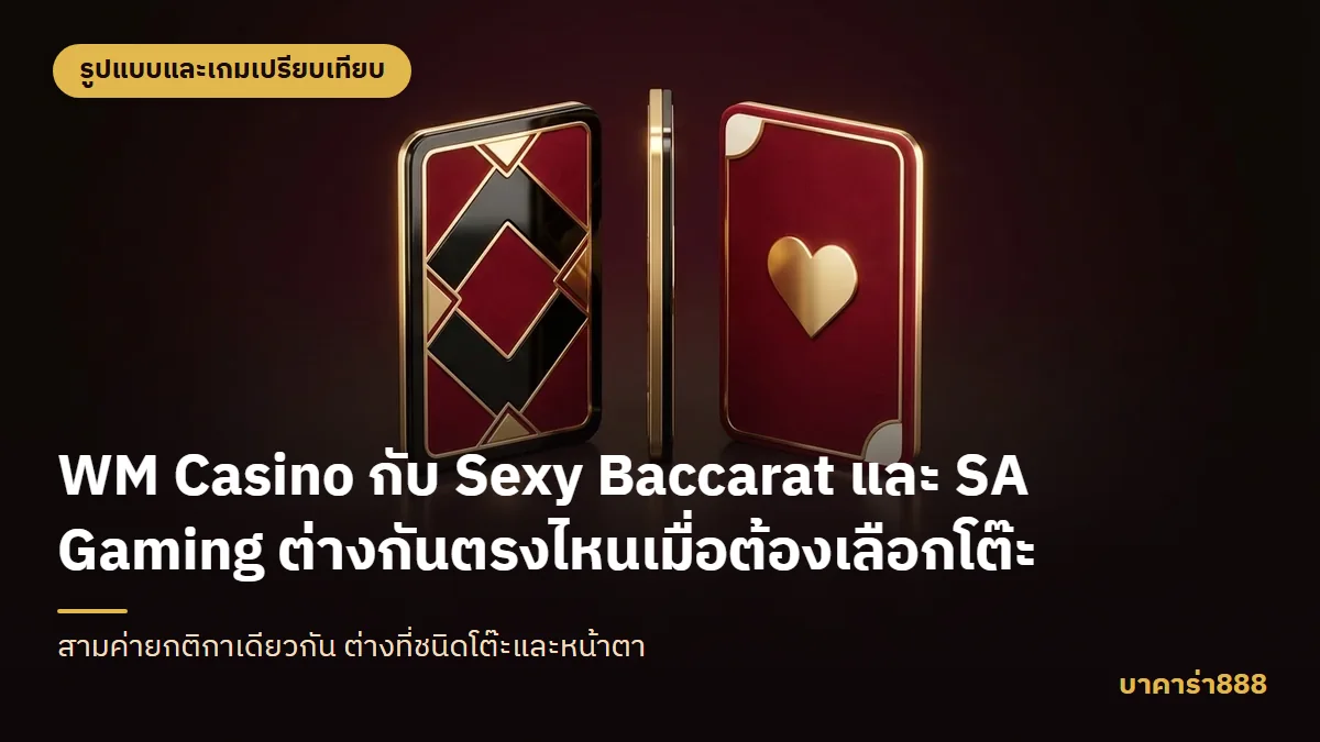 ภาพประกอบบทความ WM Casino กับ Sexy Baccarat และ SA Gaming ต่างกันตรงไหนเมื่อต้องเลือกโต๊ะ
